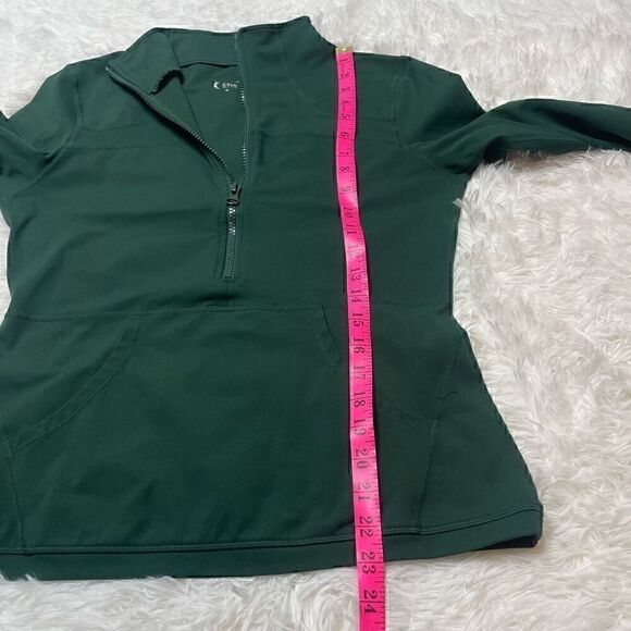Zyia Active Jacket Womens Size M Green 1/2 Zip Athletic Pocket Long Sleeve Top - Picture 6 of 9